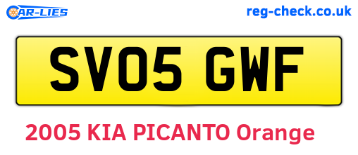 SV05GWF are the vehicle registration plates.