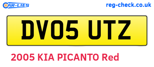 DV05UTZ are the vehicle registration plates.