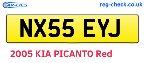 NX55EYJ are the vehicle registration plates.