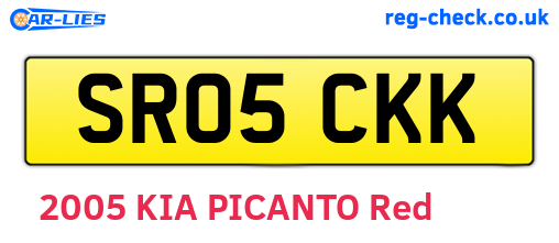 SR05CKK are the vehicle registration plates.