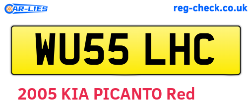 WU55LHC are the vehicle registration plates.