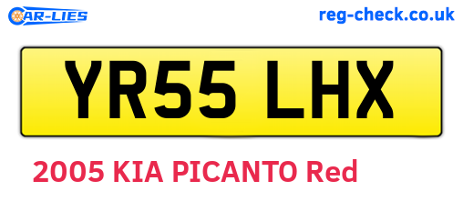YR55LHX are the vehicle registration plates.