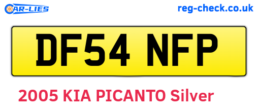 DF54NFP are the vehicle registration plates.