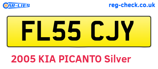 FL55CJY are the vehicle registration plates.