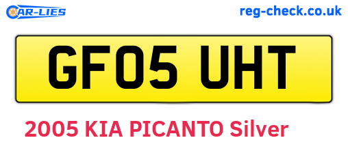 GF05UHT are the vehicle registration plates.
