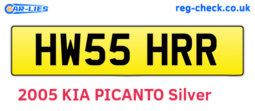 HW55HRR are the vehicle registration plates.