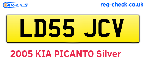 LD55JCV are the vehicle registration plates.