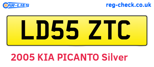 LD55ZTC are the vehicle registration plates.