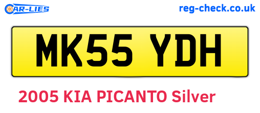 MK55YDH are the vehicle registration plates.