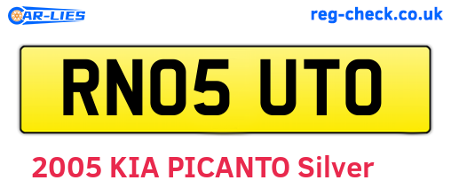 RN05UTO are the vehicle registration plates.