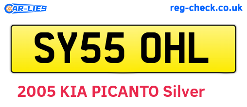 SY55OHL are the vehicle registration plates.