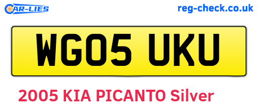 WG05UKU are the vehicle registration plates.