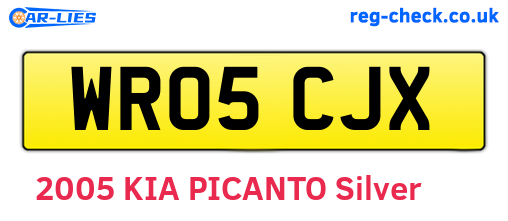 WR05CJX are the vehicle registration plates.