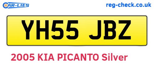 YH55JBZ are the vehicle registration plates.
