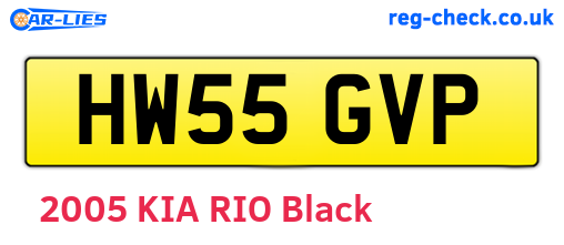 HW55GVP are the vehicle registration plates.