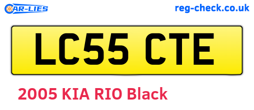 LC55CTE are the vehicle registration plates.
