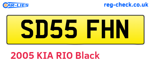 SD55FHN are the vehicle registration plates.