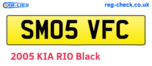 SM05VFC are the vehicle registration plates.