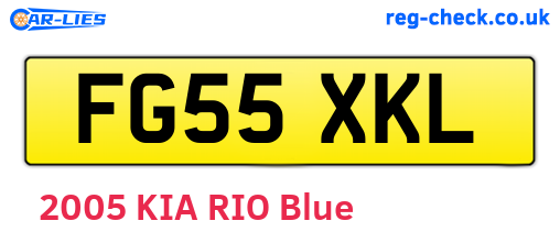 FG55XKL are the vehicle registration plates.