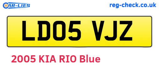 LD05VJZ are the vehicle registration plates.