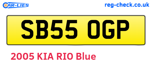 SB55OGP are the vehicle registration plates.