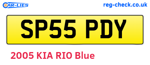 SP55PDY are the vehicle registration plates.