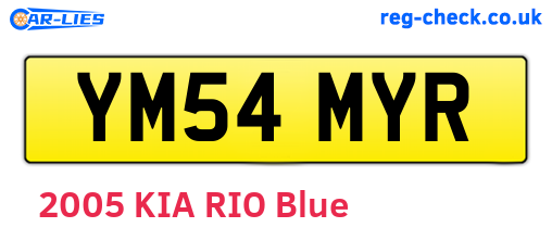 YM54MYR are the vehicle registration plates.