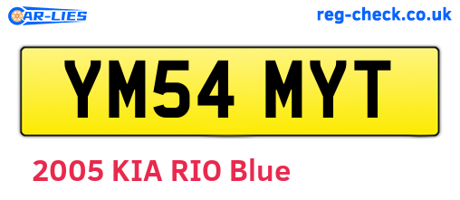YM54MYT are the vehicle registration plates.