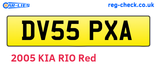DV55PXA are the vehicle registration plates.