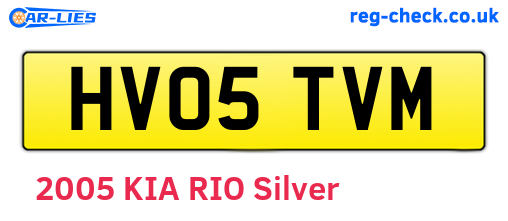 HV05TVM are the vehicle registration plates.