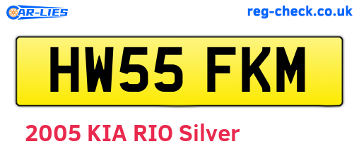 HW55FKM are the vehicle registration plates.