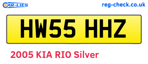 HW55HHZ are the vehicle registration plates.