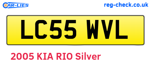 LC55WVL are the vehicle registration plates.