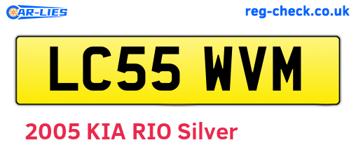 LC55WVM are the vehicle registration plates.