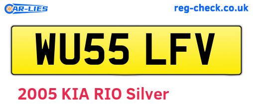 WU55LFV are the vehicle registration plates.