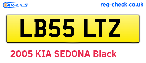 LB55LTZ are the vehicle registration plates.
