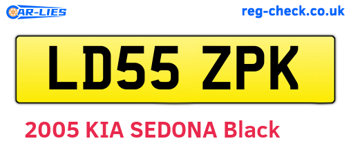 LD55ZPK are the vehicle registration plates.