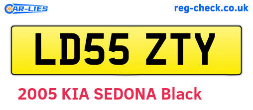 LD55ZTY are the vehicle registration plates.