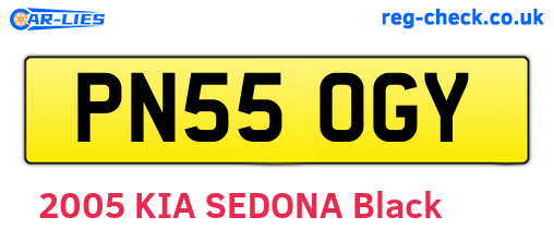 PN55OGY are the vehicle registration plates.