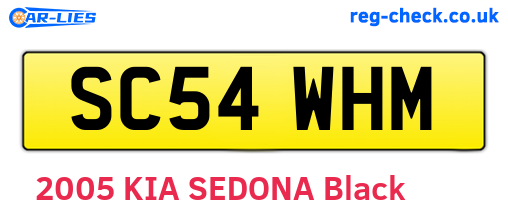 SC54WHM are the vehicle registration plates.