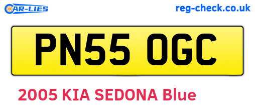 PN55OGC are the vehicle registration plates.