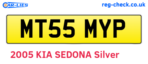 MT55MYP are the vehicle registration plates.