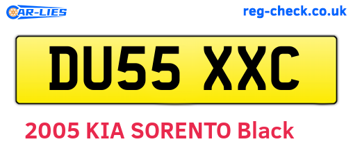 DU55XXC are the vehicle registration plates.