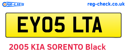 EY05LTA are the vehicle registration plates.