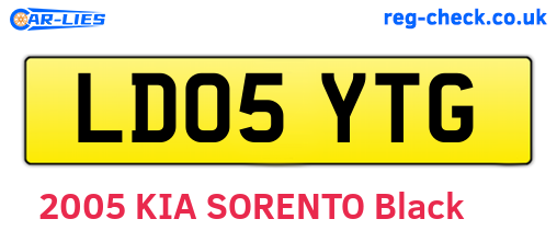 LD05YTG are the vehicle registration plates.