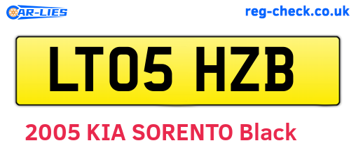 LT05HZB are the vehicle registration plates.
