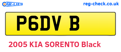 P6DVB are the vehicle registration plates.