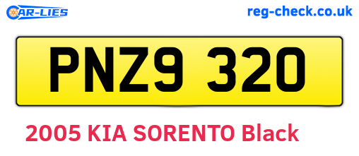 PNZ9320 are the vehicle registration plates.