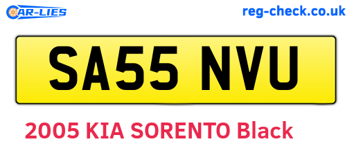 SA55NVU are the vehicle registration plates.