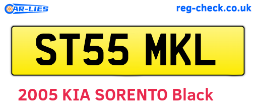 ST55MKL are the vehicle registration plates.